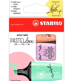 Stabilo Tuscher Og Farver>Overstregningstuscher - Mini Pastel - 3 Stk - Multifarve