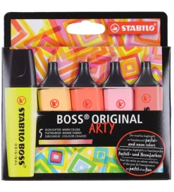 Stabilo Tuscher Og Farver>Overstregningstuscher - Boss - 5 Stk - Warm Colors - Mul