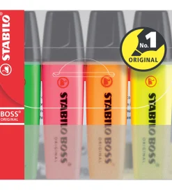 Stabilo Tuscher Og Farver>Overstregningstuscher - Boss - 4 Stk - Multifarvet