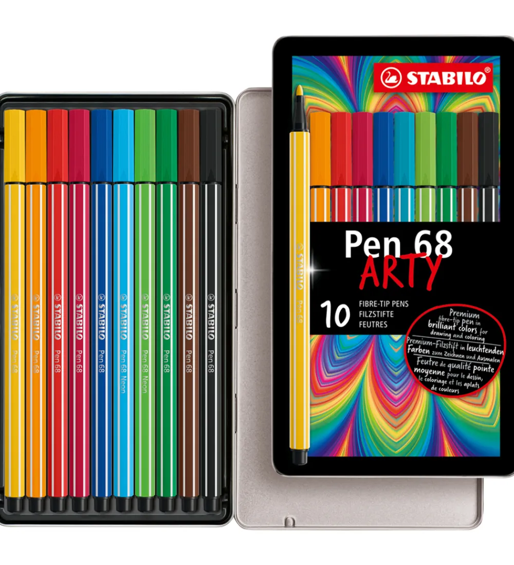 Stabilo Tuscher Og Farver>Tuscher - Pen 68 Arty - 10 stk. - Multifarvet