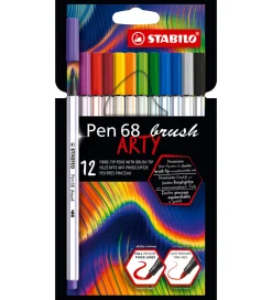 Stabilo Tuscher Og Farver>Tuscher - Pen 68 Brush Arty - 12 stk. - Multifarvet