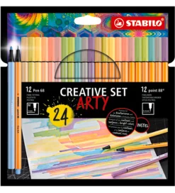 Stabilo Tuscher Og Farver>Tuscher - Pen 68/Point 88 Arty - 24 stk. - Pastel