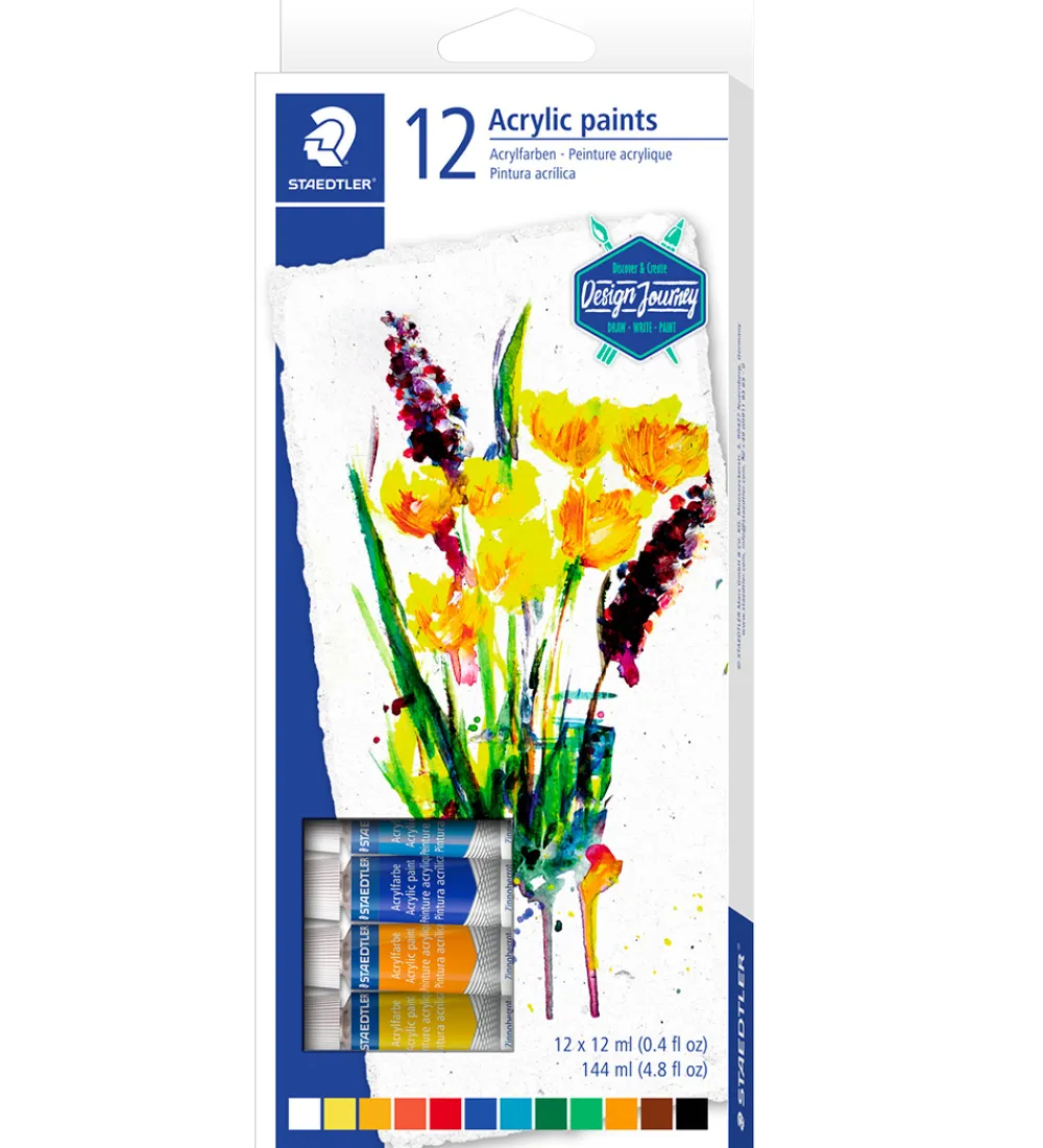 Staedtler Tuscher Og Farver|Maling>Akrylmaling - 12 stk.