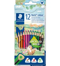 Staedtler Tuscher Og Farver>Farveblyanter - Noris Upcycled Wood - 12 stk.
