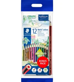 Staedtler Tuscher Og Farver>Farveblyanter - Noris Upcycled Wood - Bonus Pack - 12+