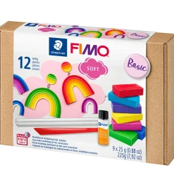Staedtler Modellervoks>FIMO Modellervoks m. Værktøj - Soft - 12 Dele - 9x25 g