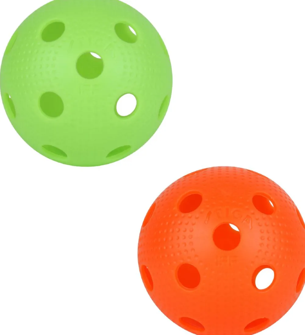 Stiga Bolde>Bolde - Floorball - 2-pak - Orange/Limegrøn