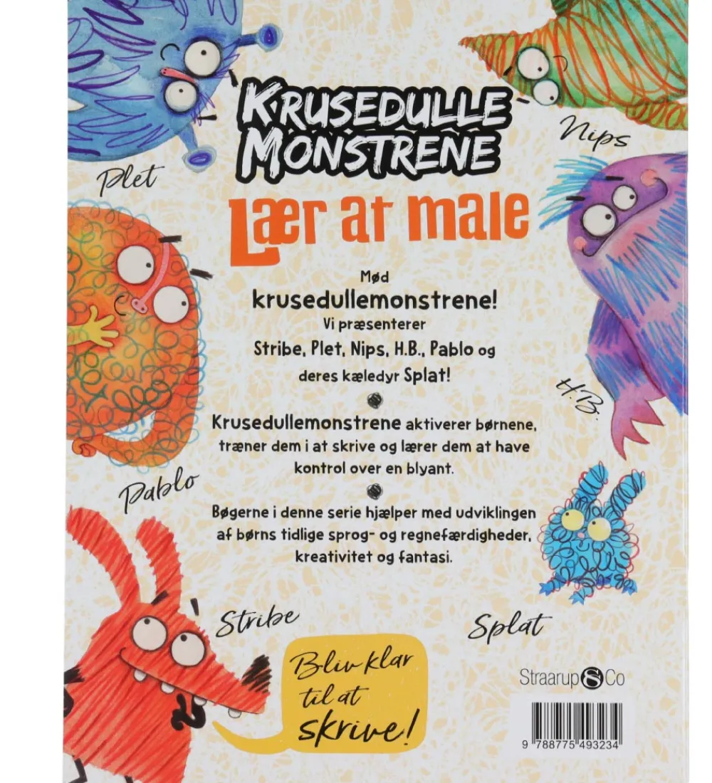 Straarup & Co Malebog>Aktivitesbog - Krusedulle Monstrene - Lær at Male