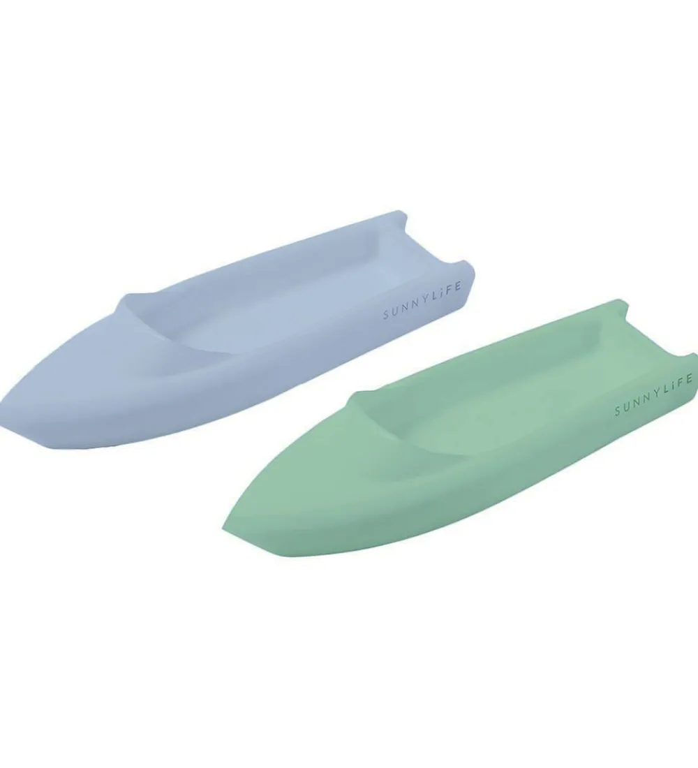 SunnyLife Badelegetøj>Badelegetøj - Både - 2-pak - Silicone Boats - Blå/Grø