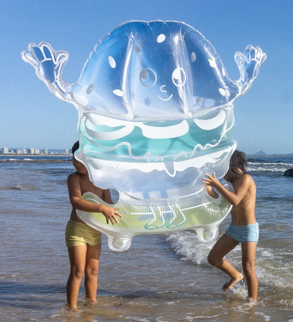 SunnyLife Udeleg Og Udendørs Legetøj|Badedyr>Flyder - 156x158 cm - Burger Boy - Blue Lime