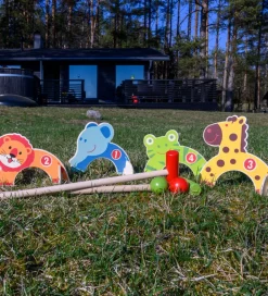 TACTIC Trælegetøj|Spil>Spil - Træ - Kroket m. Dyr - Active Play