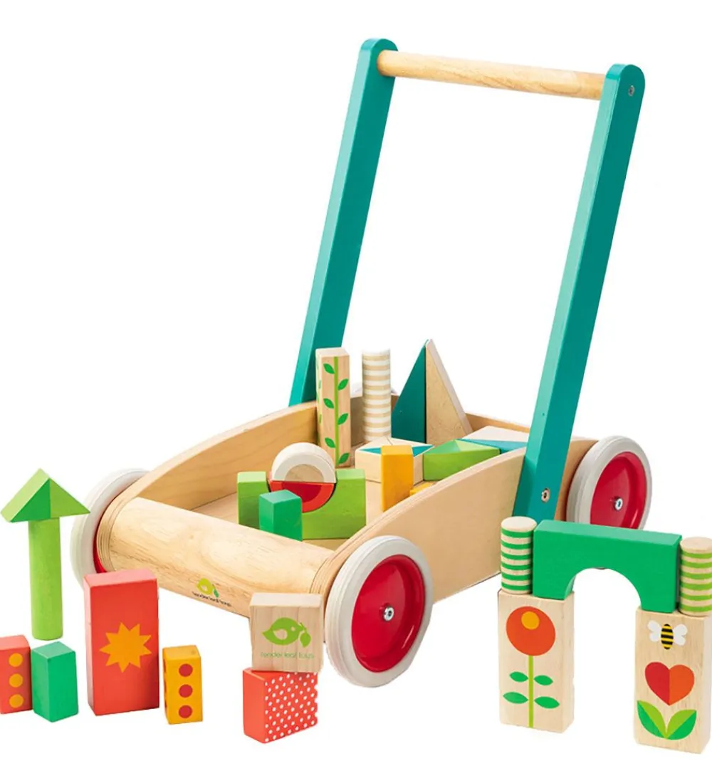 Tender Leaf Gåvogne|Trælegetøj>Gåvogn m. Klodser - Havetema