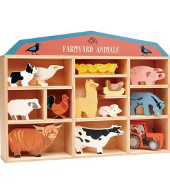 Tender Leaf Trælegetøj>Trælegetøj - 13 Bondegårdsdyr Af Træ