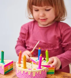 Tender Leaf Trælegetøj>Trælegetøj - Lagkage Med Lys - Regnbue