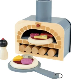 Tender Leaf Aktivitetslegetøj|Trælegetøj>Trælegetøj - Pizzaovn - 18 Dele