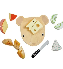 Tender Leaf Trælegetøj>Trælegetøj - Skærebræt med Ost - 15 Dele