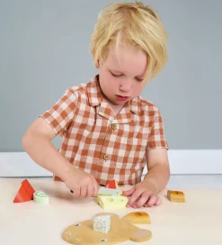 Tender Leaf Trælegetøj>Trælegetøj - Skærebræt med Ost - 15 Dele