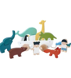 Tender Leaf Trælegetøj>Trælegetøj - Trækvogn Med Figurer