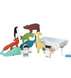 Tender Leaf Trælegetøj>Trælegetøj - Trækvogn Med Figurer