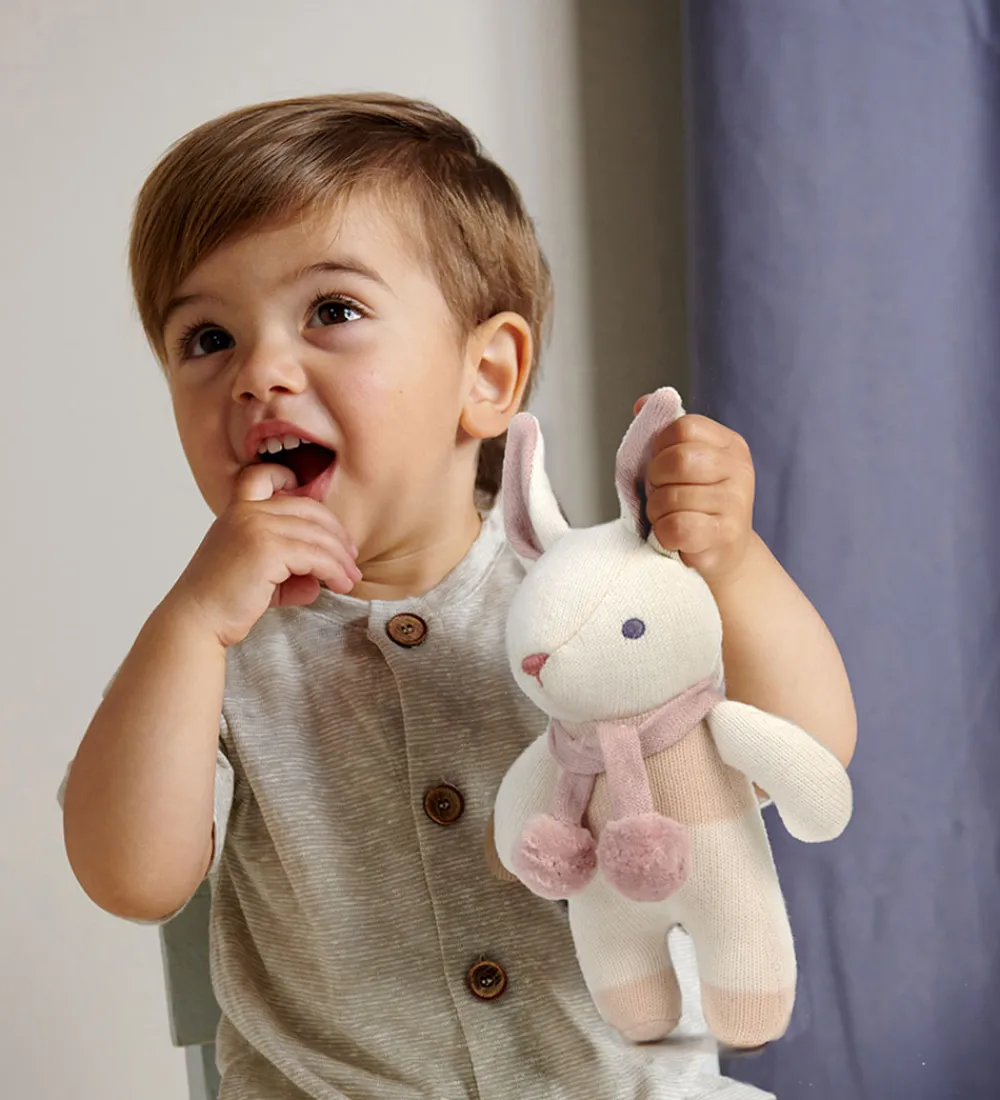 ThreadBear Gribelegetøj>Rangle - Hvid Kanin