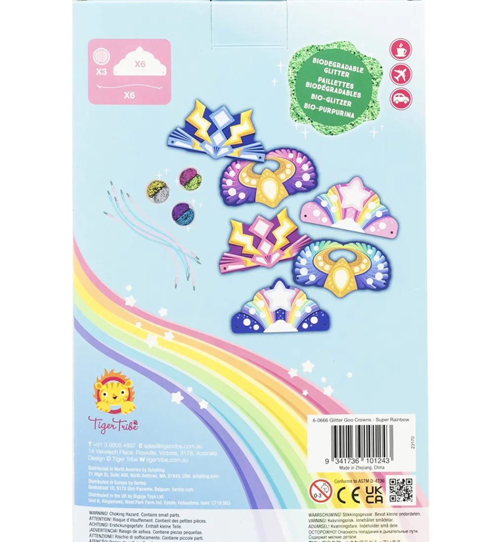 Tiger Tribe Kreasæt>Kreasæt - Glitter Goo Crowns - Super Rainbow