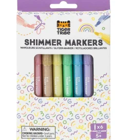 Tiger Tribe Kreativ Leg|Tuscher Og Farver>Tuscher - Shimmer Markers - 6 stk