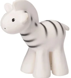 Tikiri Bideringe>Bidedyr - Naturgummi - Zebra - Hvid/Sort