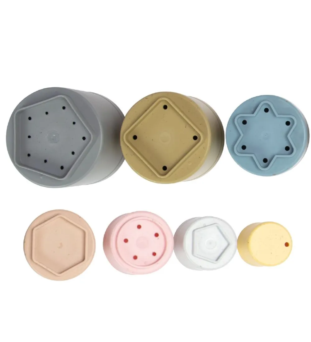 Dantoy Stablelegetøj>Tiny by BIO Plastic Byggebægre - 7 Dele