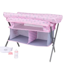 Tiny Treasures Dukker Og Tilbehør>Puslebord Til Dukke - Folding Changing Table Cot