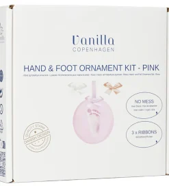 Vanilla Copenhagen Kreativ Leg|Kreasæt>Hånd- og Fodaftryk sæt m. Bånd - Rosa