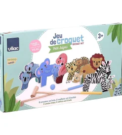 Vilac Udeleg Og Udendørs Legetøj|Trælegetøj>Kroket for 2 - Minisafari - Træ