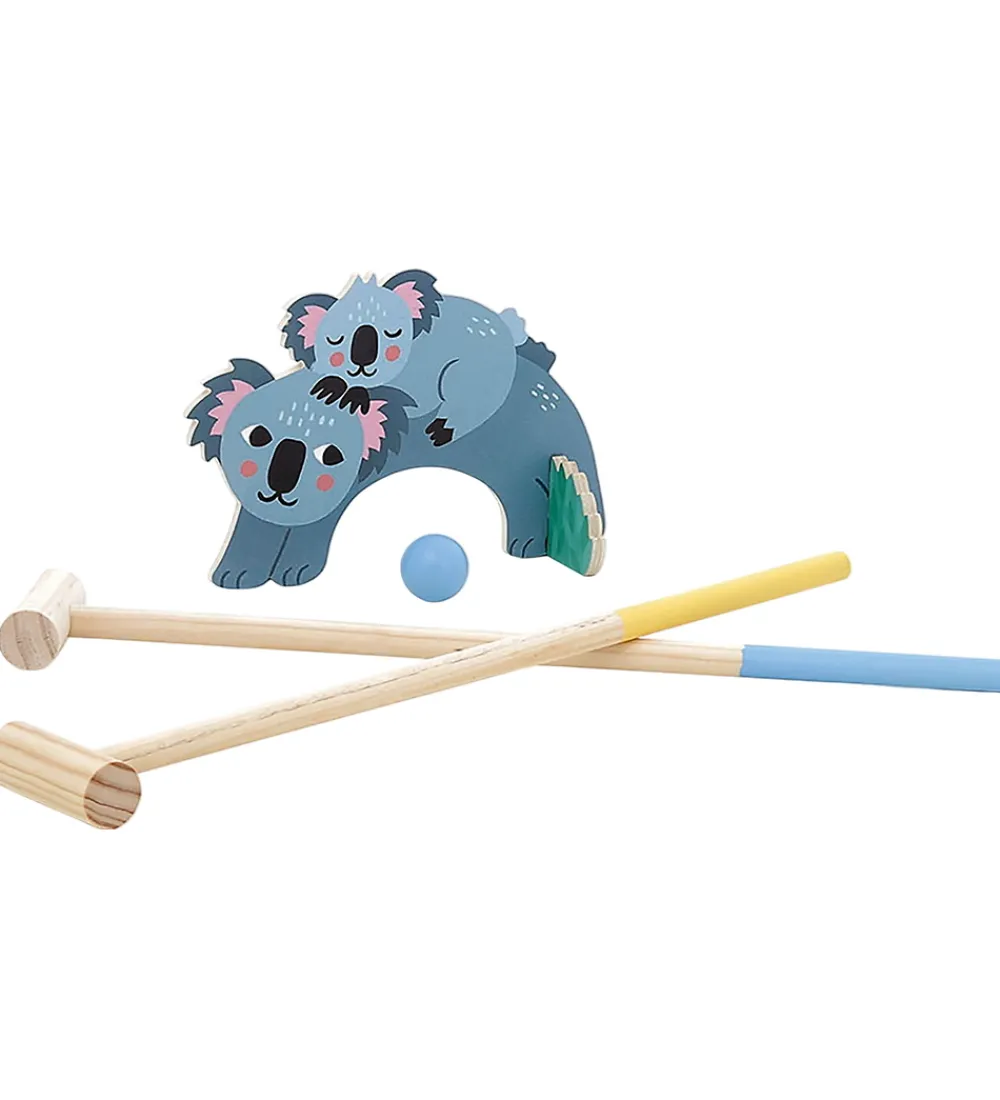 Vilac Udeleg Og Udendørs Legetøj|Trælegetøj>Kroket for 2 - Minisafari - Træ