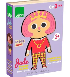 Vilac Puslespil|Trælegetøj>Puslespil - Træ - 6x3 Brikker - Jade