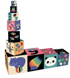 Vilac Stablelegetøj>Stableklodser - Regnbuefarver