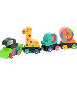 Vilac Trælegetøj>Tog - Træ - 8 Dele - Tog Med Dyr
