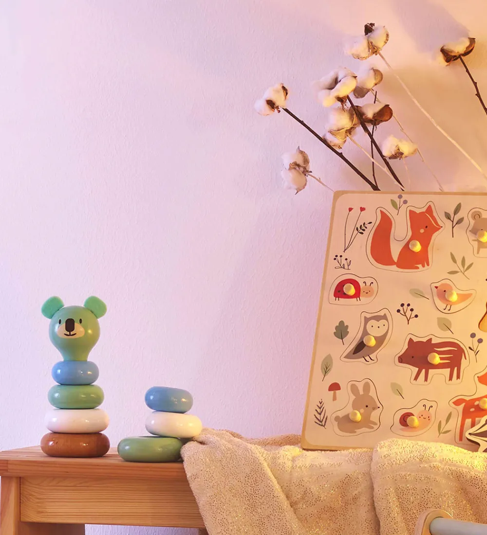 Vilac Puslespil>Træpuslespil - 12 Brikker - Skovens Dyr