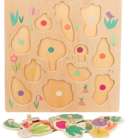 Vilac Puslespil>træpuslespil - 12 Brikker - Grøntsager