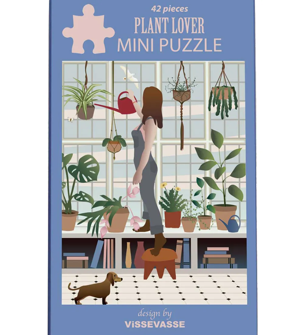 Vissevasse Puslespil>Puslespil - Mini - 10x13 cm - 42 Brikker - Plant Love