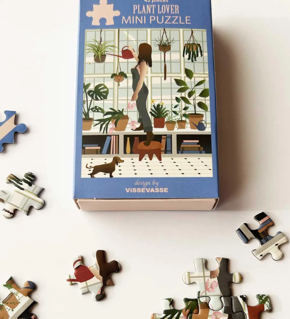 Vissevasse Puslespil>Puslespil - Mini - 10x13 cm - 42 Brikker - Plant Love