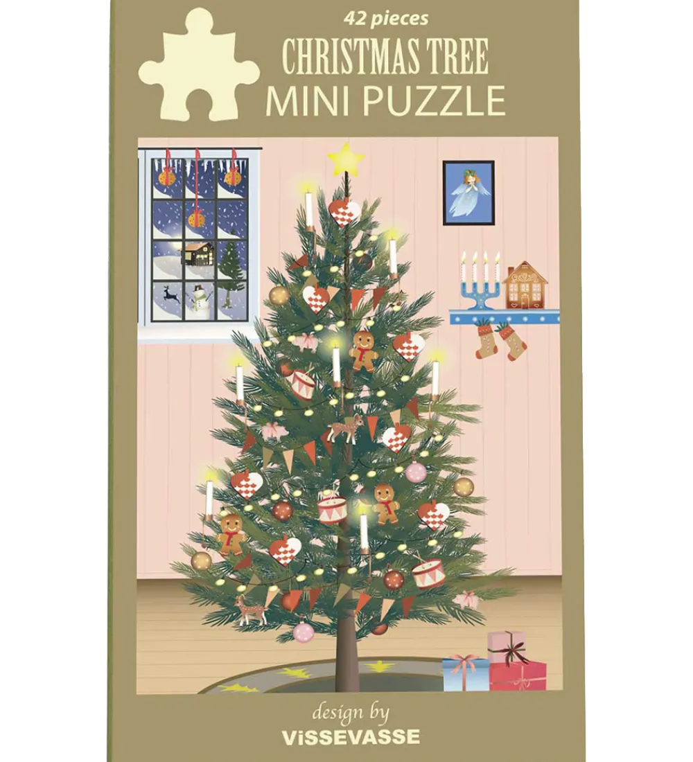 Vissevasse Puslespil>Puslespil - Mini - 10x13 cm - 42 Brikker - Christmas