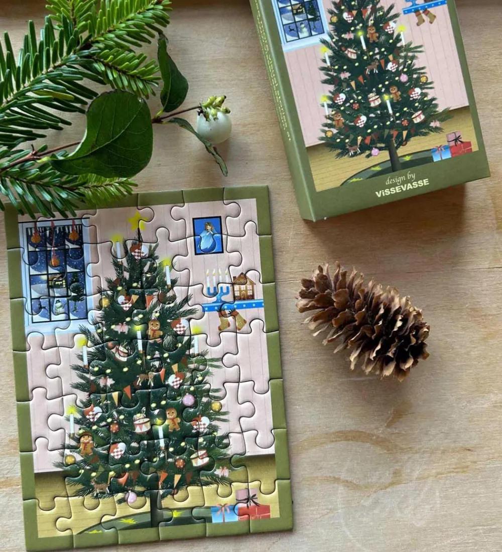 Vissevasse Puslespil>Puslespil - Mini - 10x13 cm - 42 Brikker - Christmas