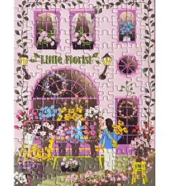 Vissevasse Puslespil>Puslespil - 15x21 cm - 150 Brikker - Little Florist