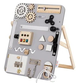 Woobiboo Trælegetøj>Woobiboard - Standing Enjoy - Grey/Natural